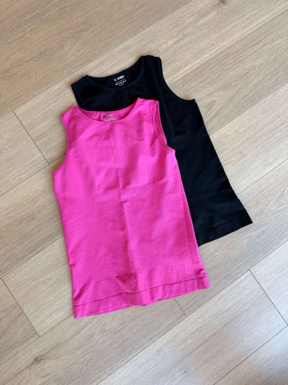 Women’s Pink & Black Tank Top Duo